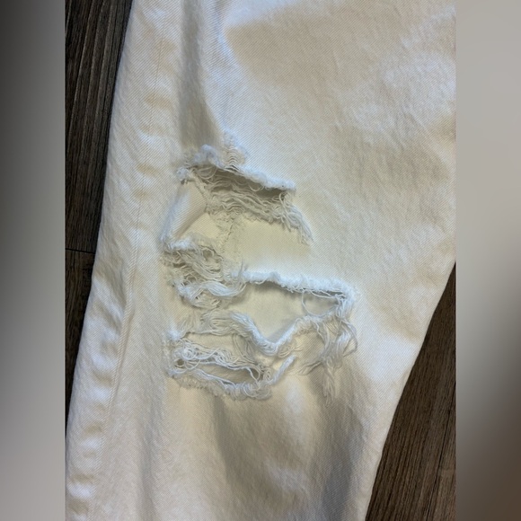 Agolde 90s Jean White Denim Distressed Size 30 - Picture 6 of 8